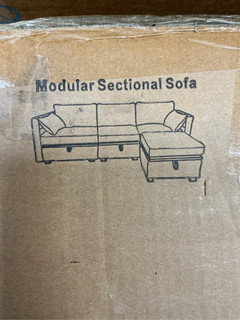 Condition photo showing As Is for (incomplete) 3 pc dual power reclining sectional (similar)