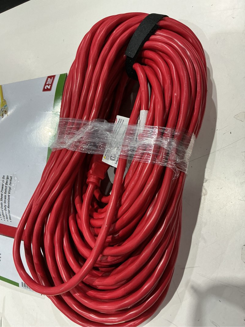 Condition photo showing Good Condition for hyper tough 12awgx3c 100ft indoor and outdoor heavy duty red