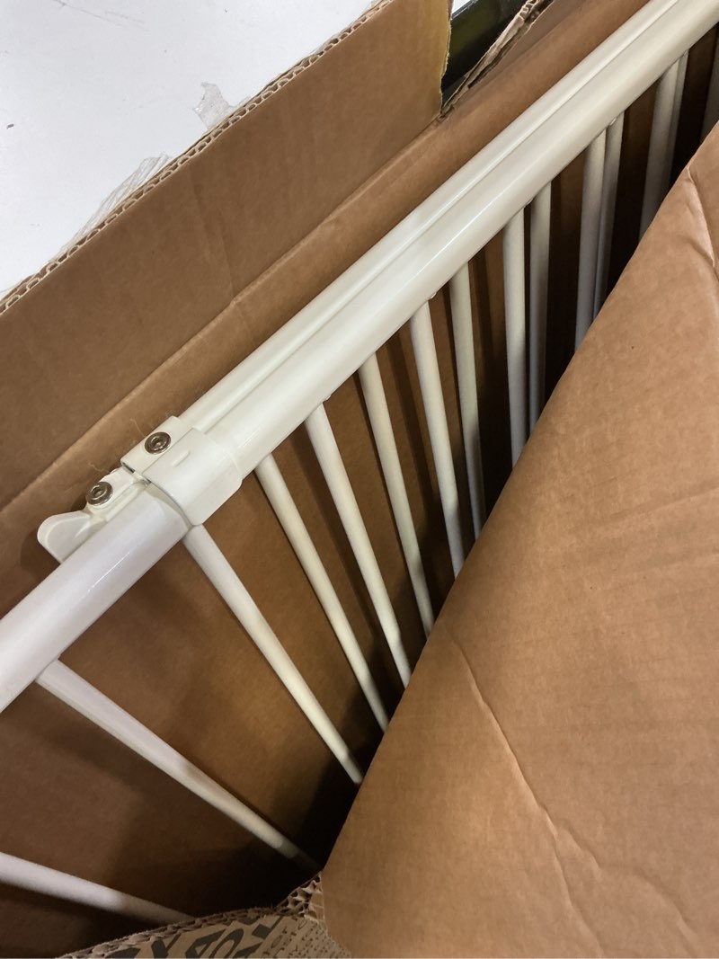 Condition photo showing As Is for (Similar)COMOMY 36\" Extra Tall Baby Gate for Stairs Doorways, Fits Openings 29.5\" to 48.8\" Wide, Auto Close Extra Wide Dog Gate for House, Pressure Mounted Easy Walk Through Pet Gate with Door, White 36\"Tall 48.8\"Wide White