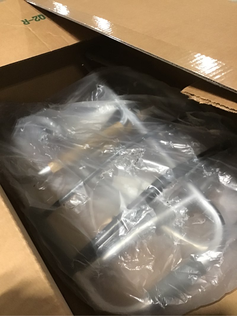 Condition photo showing As Is for Medline Lightweight Two Button Folding Walker with 5" Wheels, Aluminum Frame Supports up to 300 lbs Metallic 1 Count (Pack of 1)