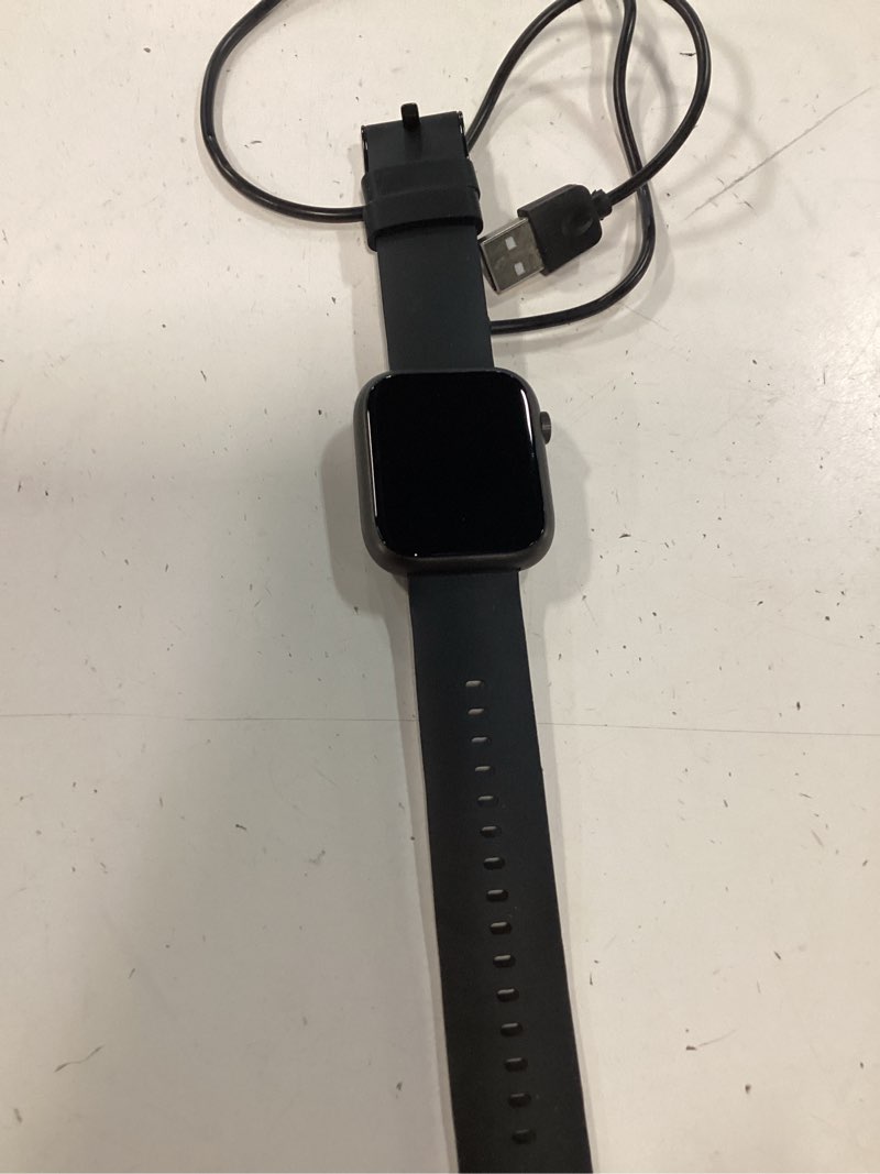Condition photo showing As Is for smart watch for men with blood pressure monitor, 2.06" amoled always-on display, ip68 waterproof fitness tracker, 118 sports modes, heart rate/spo2/sleep monitor, tech gift, android iphone compatible midnight black metal