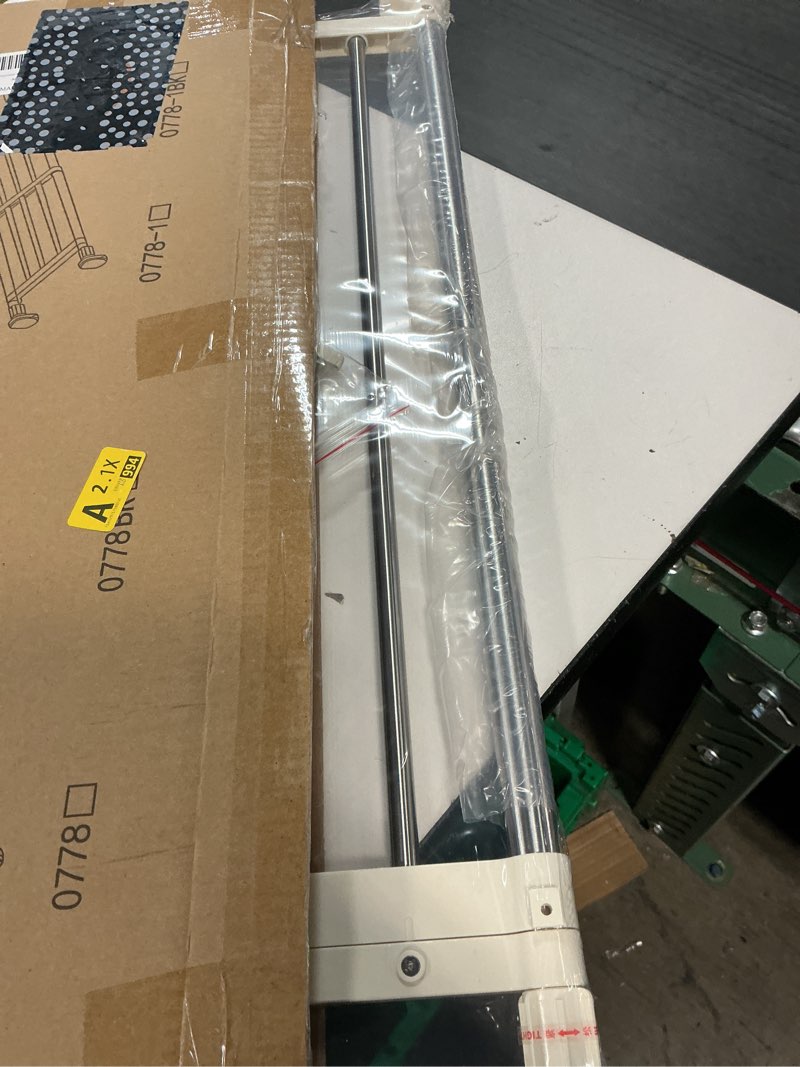 Condition photo showing Good Condition for hershii extendable tension shelf for closet, adjustable metal storage rack, cabinet organizer, shelf divider for wardrobe, kitchen, bathroom, black, 39.76-60.03 inches