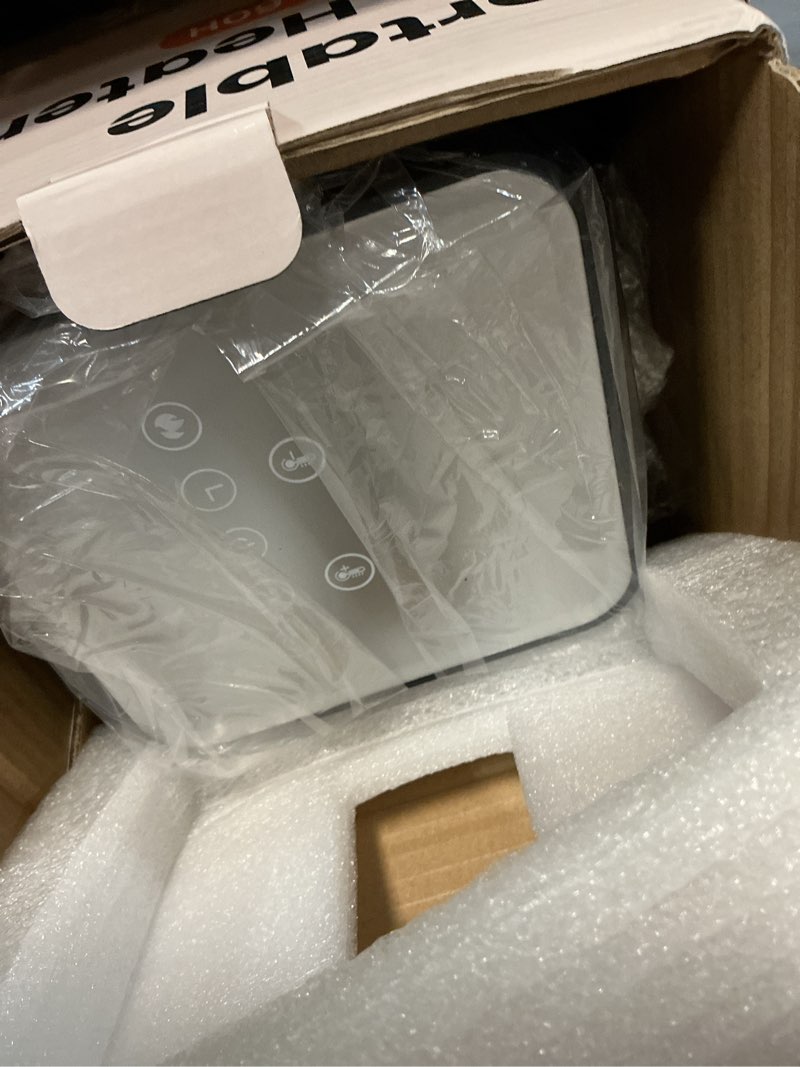 Condition photo showing Good Condition for space heaters for indoor use, 1500w ptc ceramic electric heater with thermostat, room temperature display, 70° oscillation, remote control, 12h timer, quiet portable heater for office bedroom
