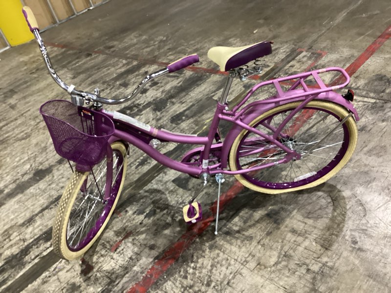 Condition photo showing As Is for huffy 24" nel lusso girls' cruiser bike, purple satin, age 12+ years