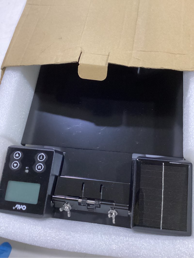 Condition photo showing Good Condition for ortis solar powered wifi automatic chicken coop door - patented anti-pinch frameless design eliminates jamming, remote app & astronomical control, ip65 rated for rain & snow
