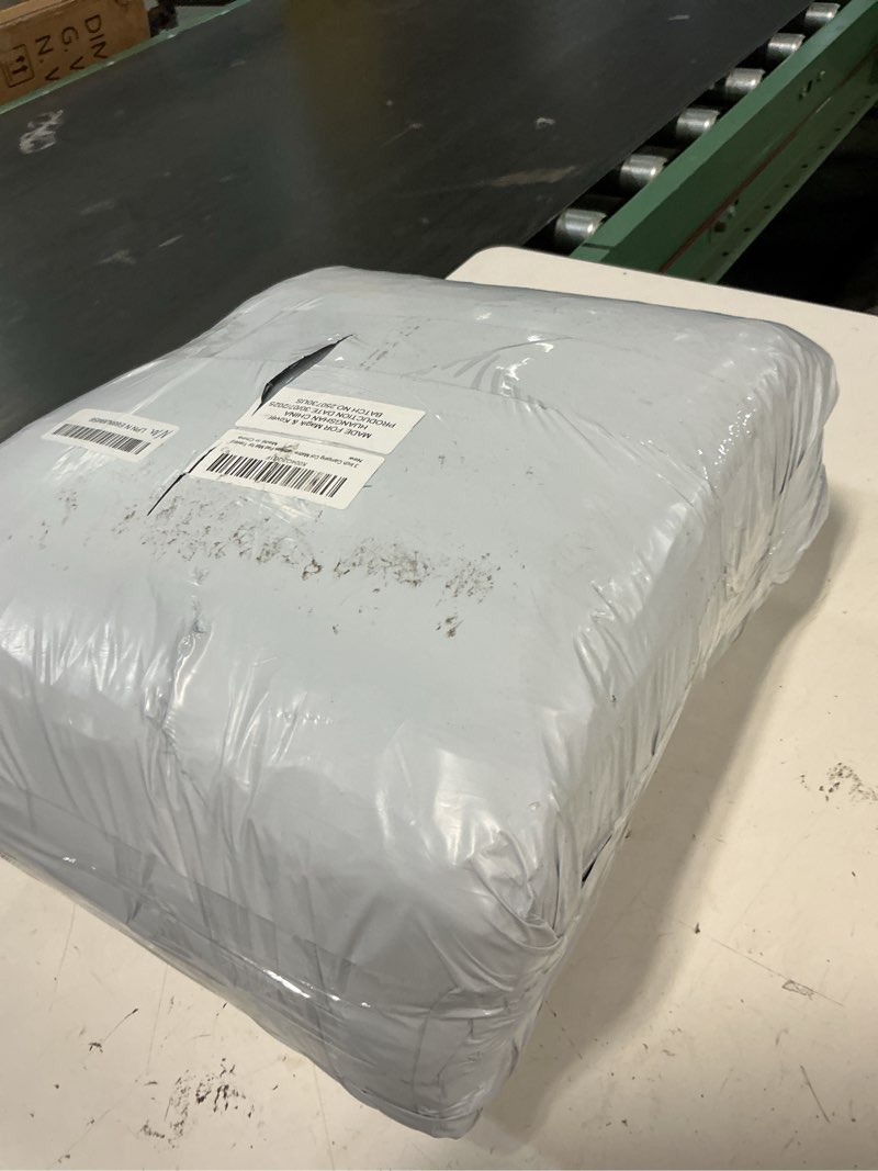 Condition photo showing New/Like New for memory foam camping cot mattress pad, 3 inch thick sleeping pad with waterproof cover, portable roll up cot mattress pad mat for travel truck bed tent, non-slip bottom, 72"×24"×3", gray