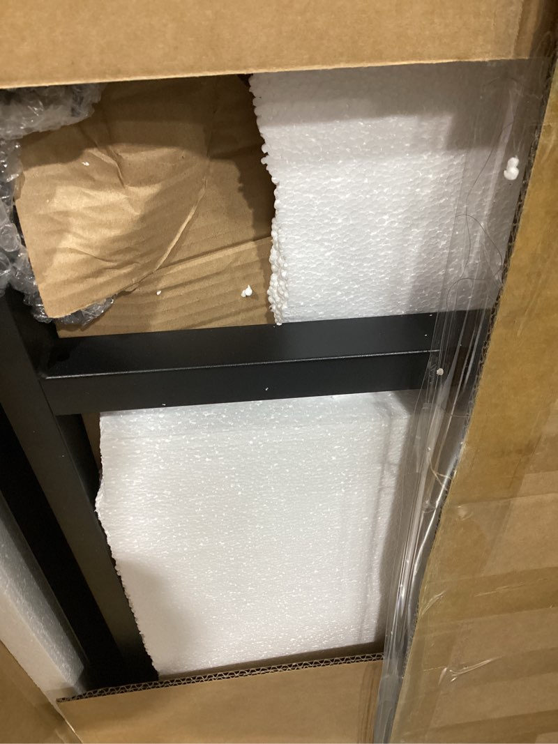 Condition photo showing As Is for Portable Grill Cart for Blackstone Griddle, 440lb Foldable Outdoor Grill Table with Wheels for Ninja, 31" W x 17" D Blackstone Griddle Stand with Caddy Fit 17” or 22”, Black