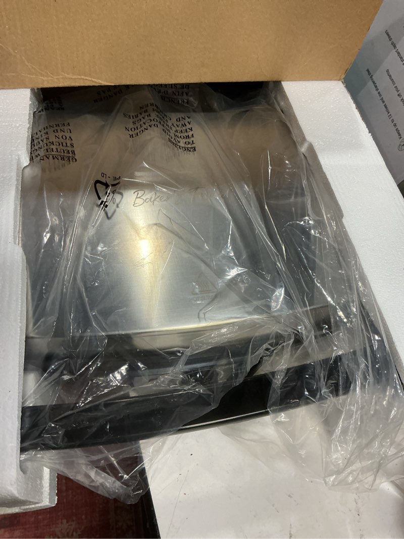 Condition photo showing New/Like New for Baker's Friend Panini Press Electric Griddle, Panini Grill Press Sandwich Maker Press, Grilled Cheese Maker, Sandwichera Electrical, Browning Control, Non Stick Surfaces, 4-Slices, Stainless Steel