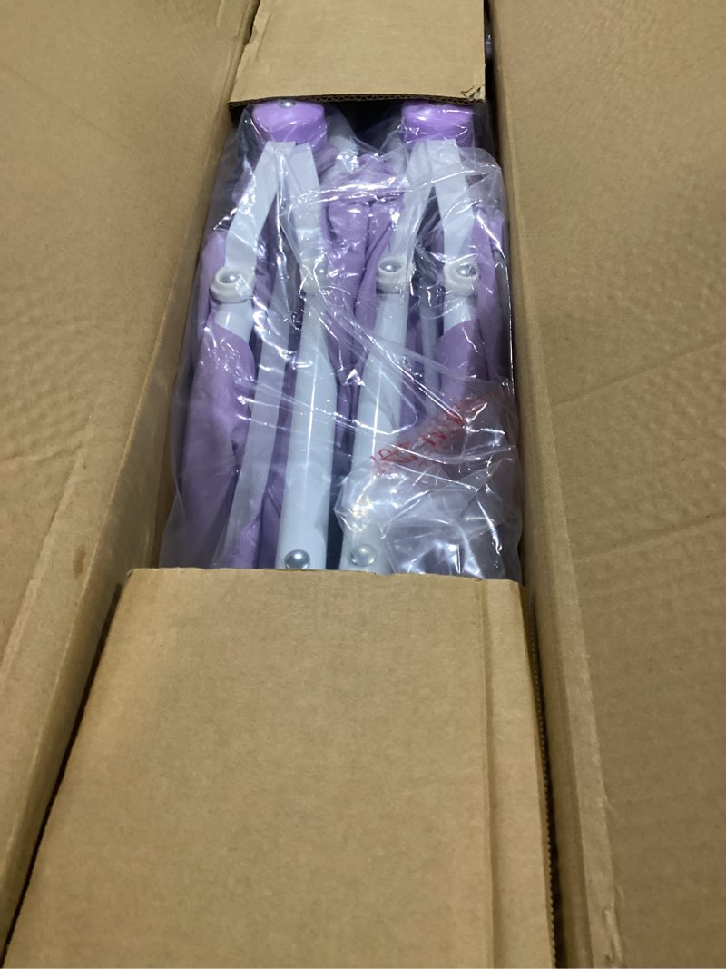 Condition photo showing Good Condition for dream on me karley bassinet, award winner lightweight travel baby bassinet, foldable bedside sleeper, adjustable double canopy, spacious design, soft fabric, storage basket – periwinkle