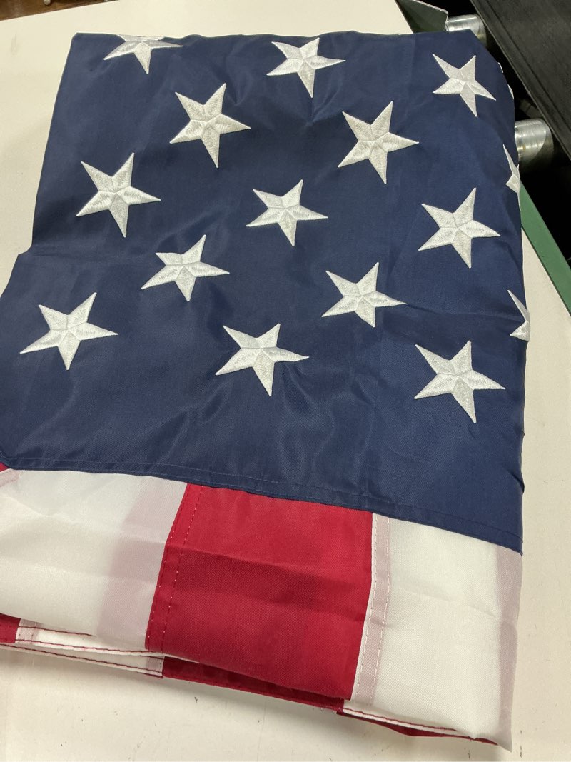 Condition photo showing Good Condition for american flags for outside 4x6 ft, 4x6 american flag outdoor heavy duty with high wind, us flag with embroidered stars, brass grommets, thicken usa flag 4×6ft