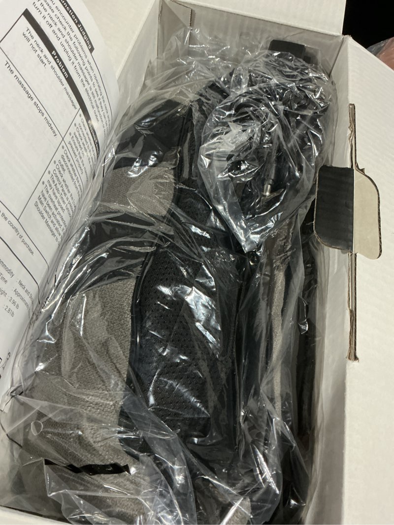 Condition photo showing Good Condition for blue elf shiatsu electric neck back massager pillow 3d kneading with heat for shoulder, lower back, foot, leg muscles pain relief relax in car office and home (gray)