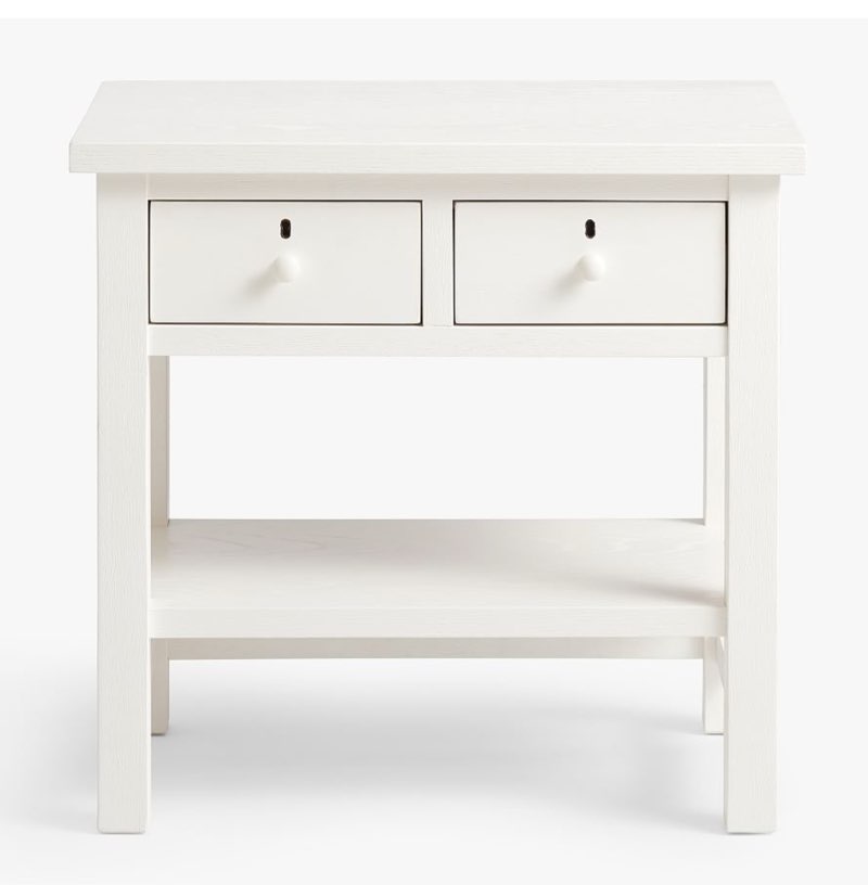 Farmhouse 2-Drawer Nightstand (28.5")