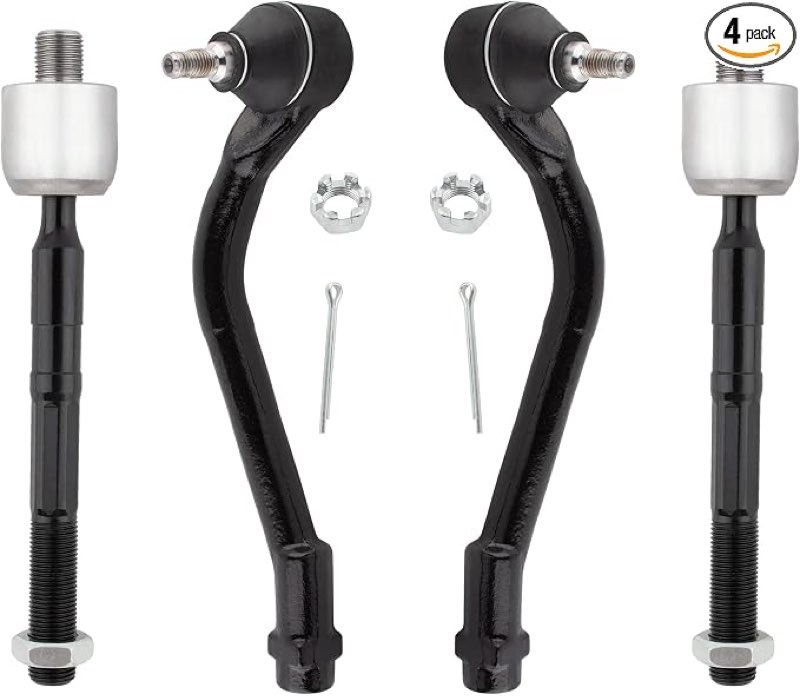 boxi 4pcs front inner & outer tie rod end for hyundai azera 2012-2017 / sonata 2011-2013 excluding hybrid/for kia cadenza 2014-2016 / optima 2011-2015 excluding hybrid | ev800974 es800717 es800718