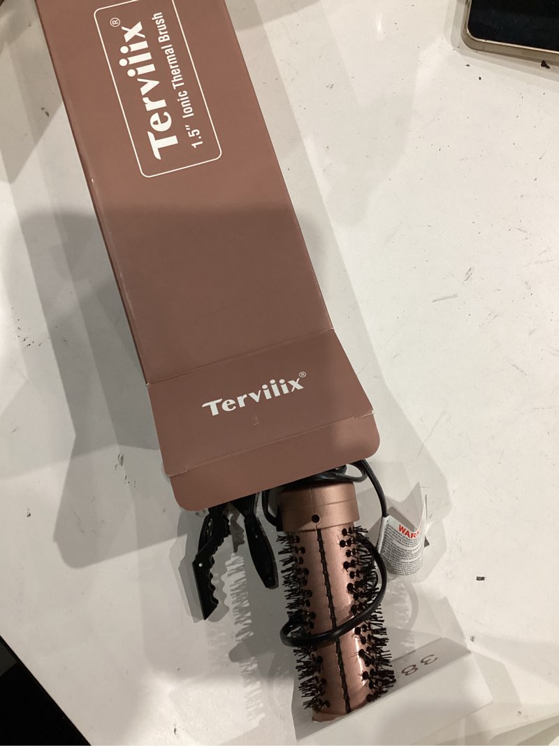 Condition photo showing Good Condition for terviiix thermal brush, 1.5 inch quick heating hot brush get voluminous style, ceramic tourmaline ionic heated curling iron, digital display 6 temperatures curling wand, dual voltage,