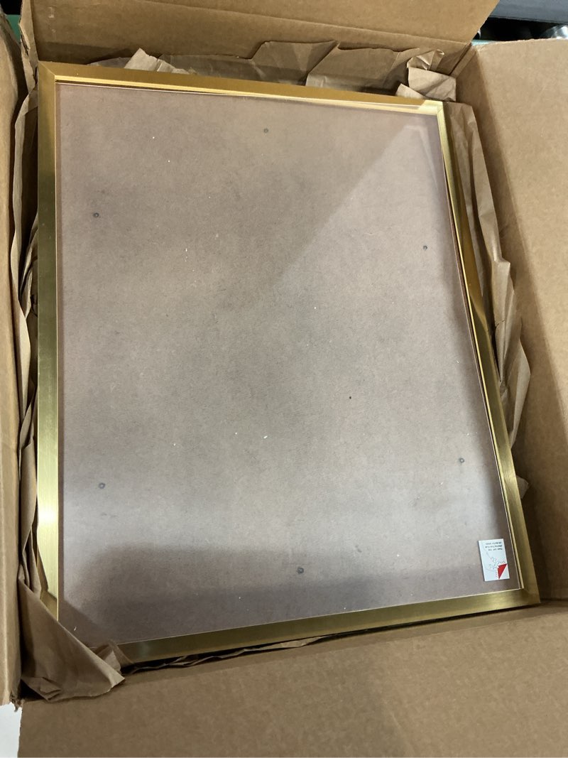 Condition photo showing As Is for LaVie Home 16x20 Picture Frame for Wall Display, 16x20 Gold Picture Frame with HD Plexiglas, 16 x 20 Poster Frame 1 Pack, Display Frame for Vertical or Horizontal, Classic Collection