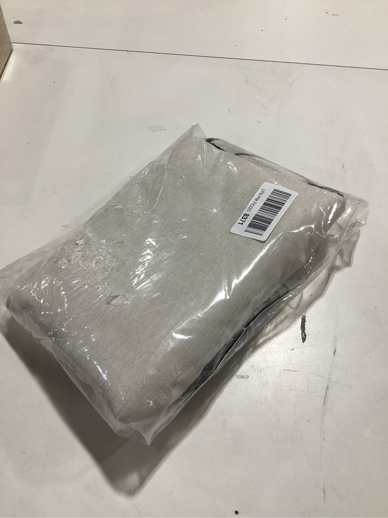 Condition photo showing New/Like New for MIULEE 90" Long Scalloped Shower Curtain Linen Textured with 12 Metal Hooks Cute Extra Long Heavy Duty Washable Waterproof Cloth Shower Curtains with Black Border for Bathroom Hotel Bathtub,Beige Cream 72"W x 90"L (Pack of 1)