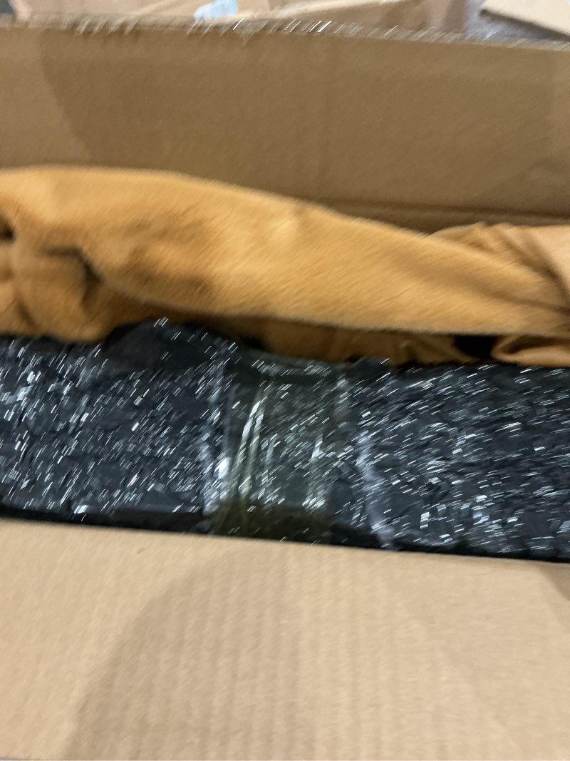 Condition photo showing As Is for noah & paw dog bed, 28x23x11 inch, orthopedic dog beds for medium size pets, eggshell memory foam infused with cooling gel, inner cover, water resistant, machine washable (faux leather) vegan leather - green medium