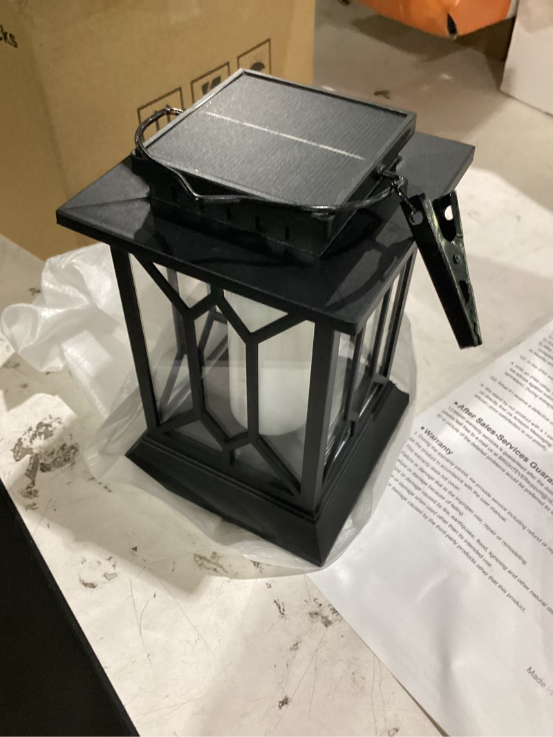 Condition photo showing Good Condition for brightever 4-pack solar lanterns outdoor waterproof, 2026 upgraded flickering flame solar lantern outdoor lights, solar powered hanging lantern lights for outside patio garden yard table decor 4 packs flame