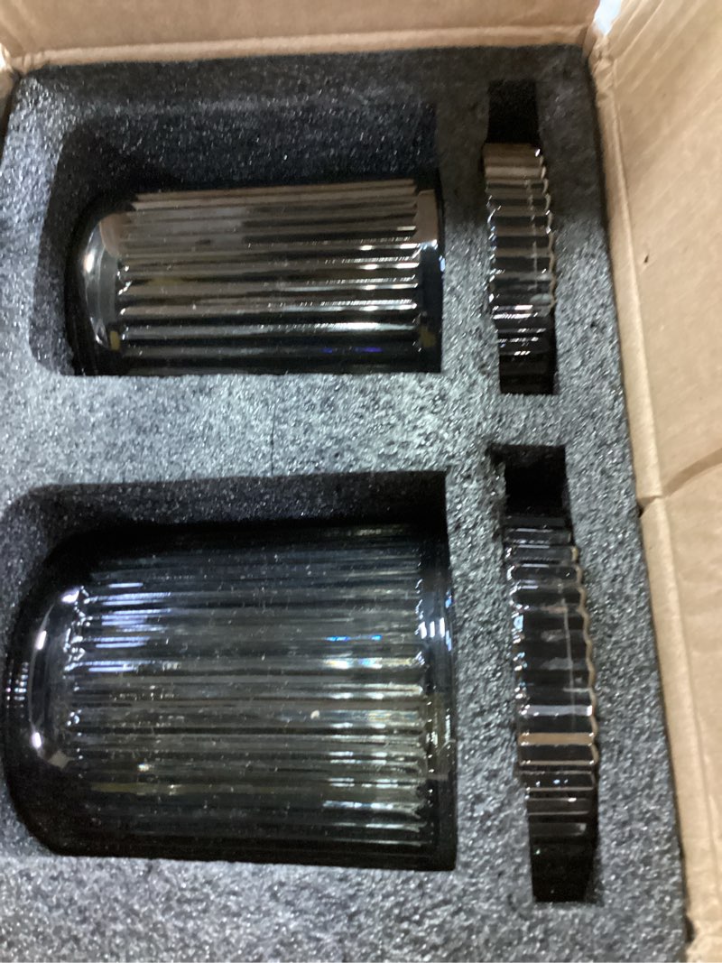 Condition photo showing Good Condition for Bathroom Organizers and Storage,2 Pack Glass Qtip Holder Dispenser,Bathroom Essentials Accessories Decor,Vanity Makeup Storage Organizer for Cotton Swabs,Cotton Balls,Pads,Floss Picks (Amber)