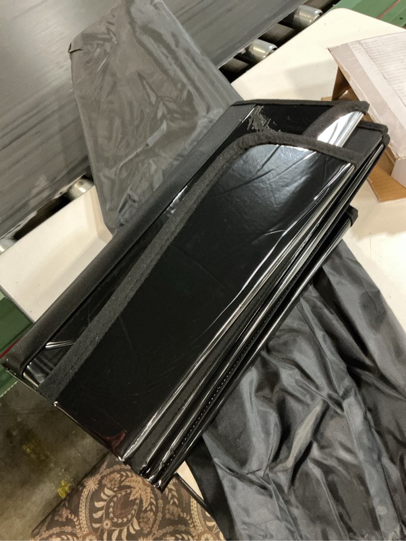 Condition photo showing Good Condition for gwuskdt car windshield sunshade, sun protector,foldable front window shade-thicken 5-layer bubble for auto windshield uv protection and heat reflector 58"x 27.5" (black) 58inch*27.5inch black