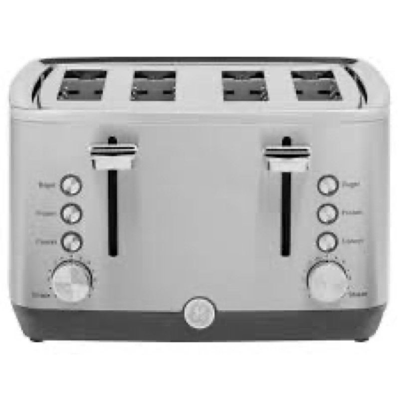 ge - 4-slice toaster - stainless steel
