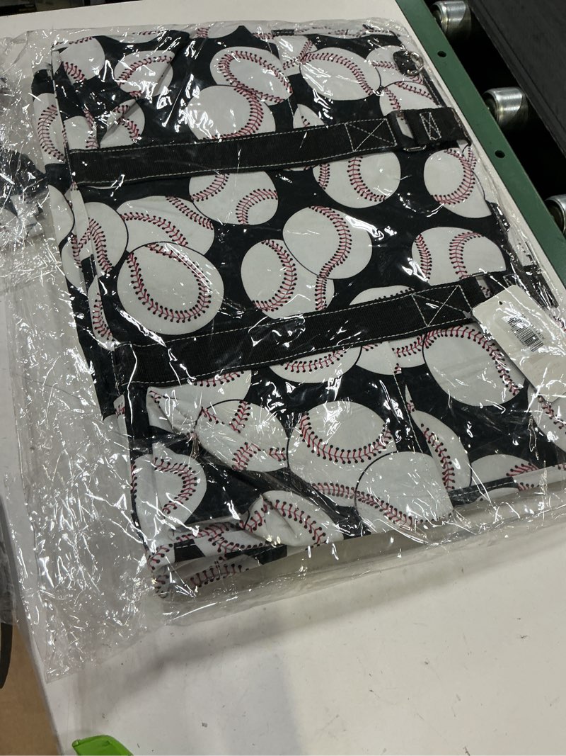Condition photo showing New/Like New for large travel caddy organizer tote bag (baseball print)