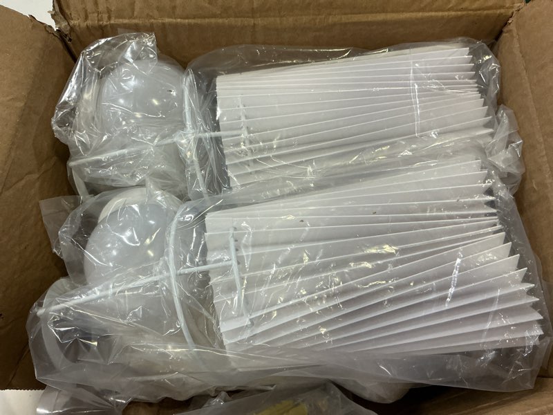 Condition photo showing Good Condition for wireless wall sconce sets of 2, pleated shades rechargeable battery operated wall sconce, retro gooseneck gold wall lights bathroom vanity sconces, wall mounted lamps for bedroom living room kitchen