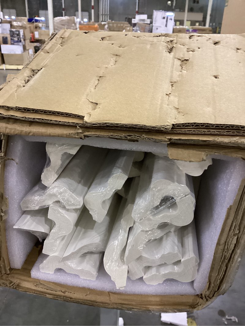 Condition photo showing New/Like New for Art3d Premade Bilinear Frame Accent Molding Set, Pre-Cut Decorative Wainscoting Panel for Home Décor, Ready-to-Assemble Glue-On Wall Trim for Living Room Bedroom Corridor, 3 Whole Bilinear Frame White - Style 2