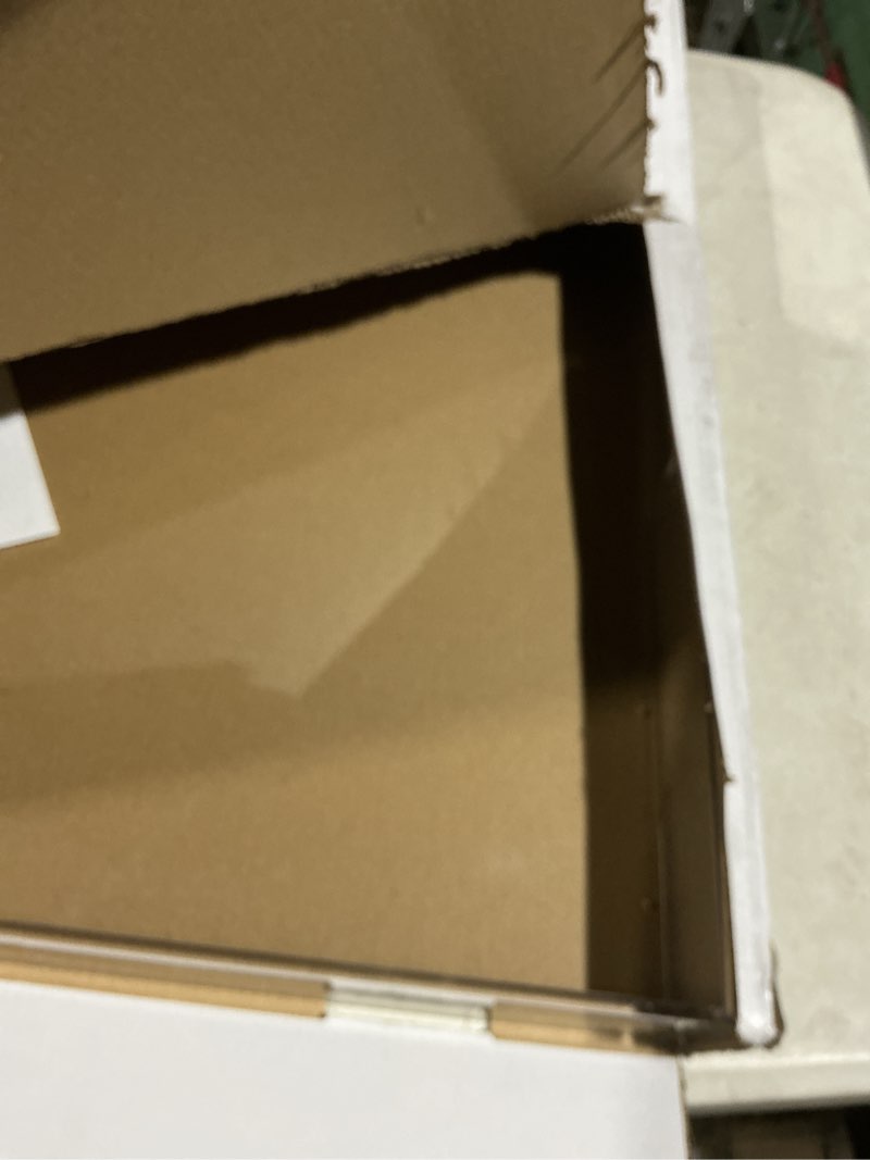 Condition photo showing As Is for 22×22 inches Oversized Clear Acrylic Ottoman Tray Extra Large Decorative Tray Spill-Proof Serving Trays with Handles King-Size Safe Edge Organizer for Coffee Table Countertop Breakfast Clear 22" x 22" x 2"