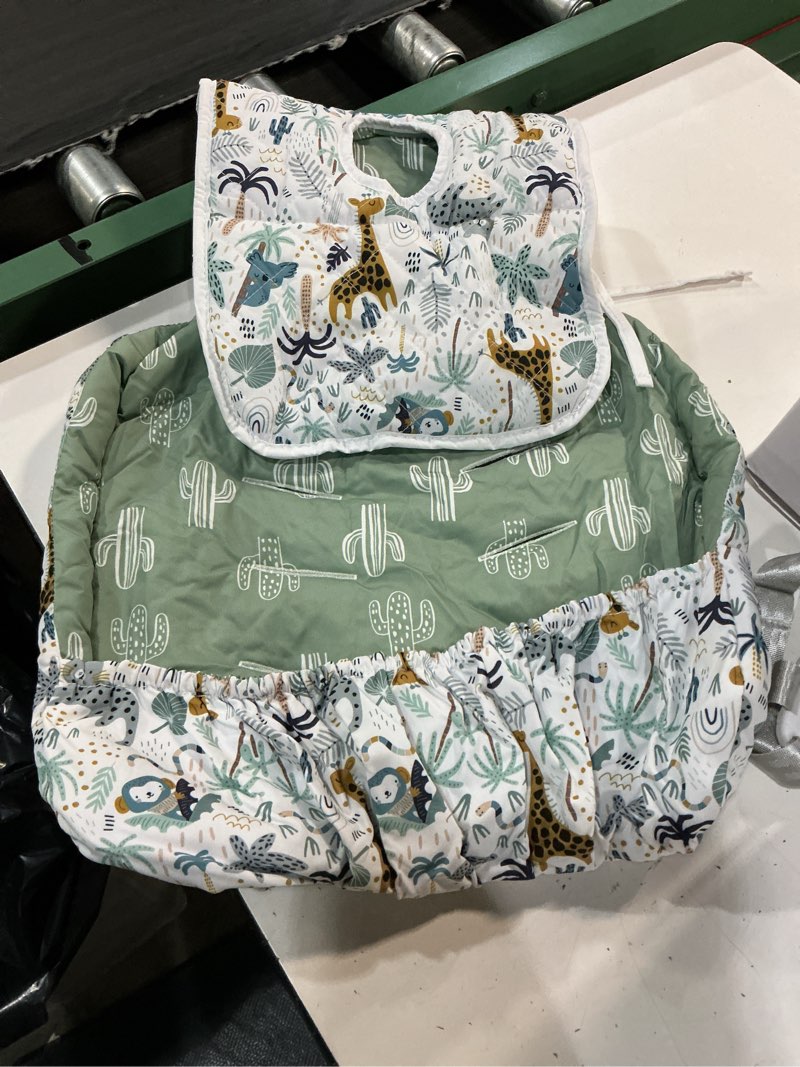 Condition photo showing Good Condition for baby high chair cover replacement, reversible & waterproof high chair cushion pad home & restaurant use, includes 5-point harness strap, chair not included - green