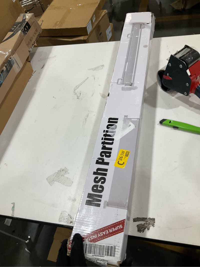 Condition photo showing Good Condition for Reinforced 120 Inch Retractable Baby Gates Extra Wide Dog Gate with Support Rods – Prevent Crawling Under, 10 Feet Extra Long Baby Gates for Large Openings, Indoor/Outdoor Retractable Dog Gate, Black Black (33" Tall x 120" Wide)