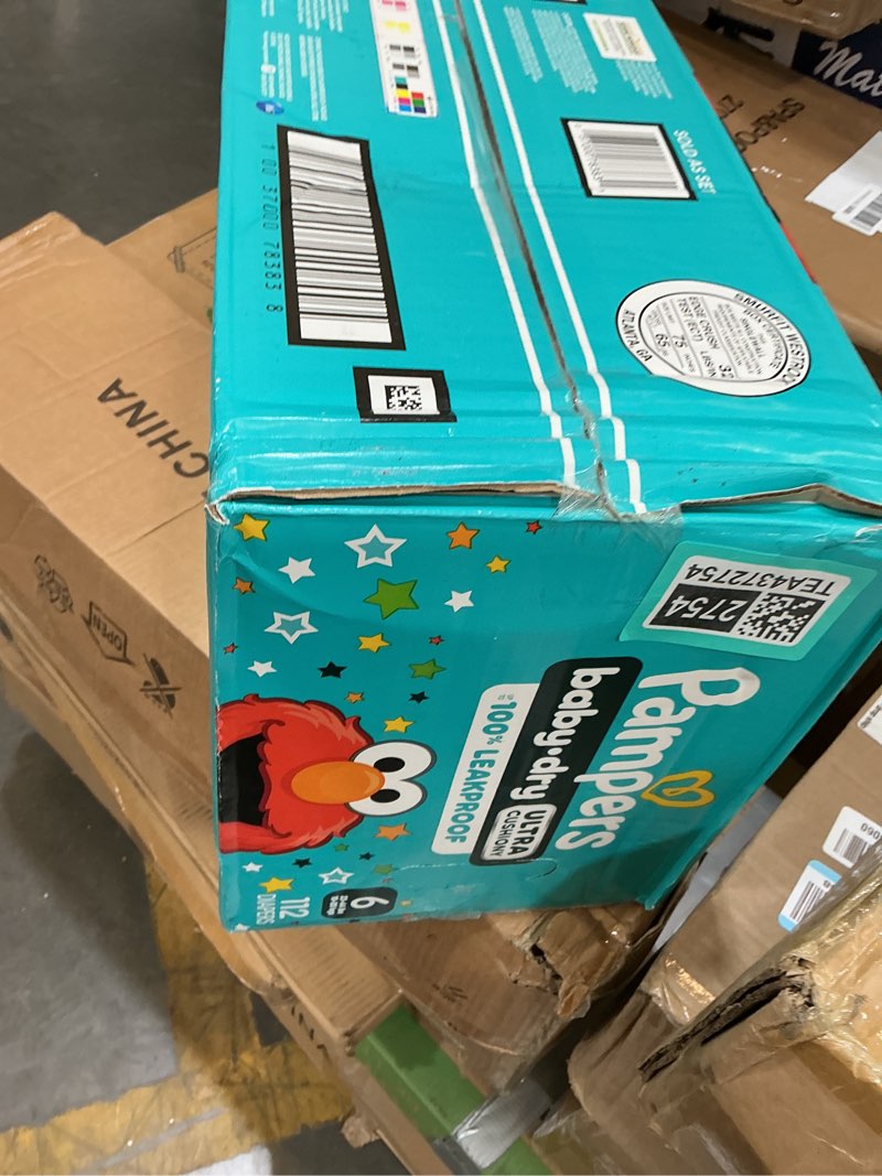 Condition photo showing New/Like New for pampers diapers - baby dry - size 6, 112 count, absorbent disposable infant diaper (packaging may vary) size 6 112