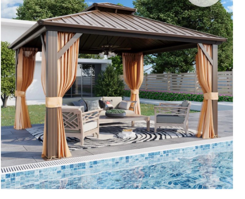 12 Ft. W x 12 Ft. D Aluminum Patio Gazebo ( incomplete  box 1 of 3 )) 