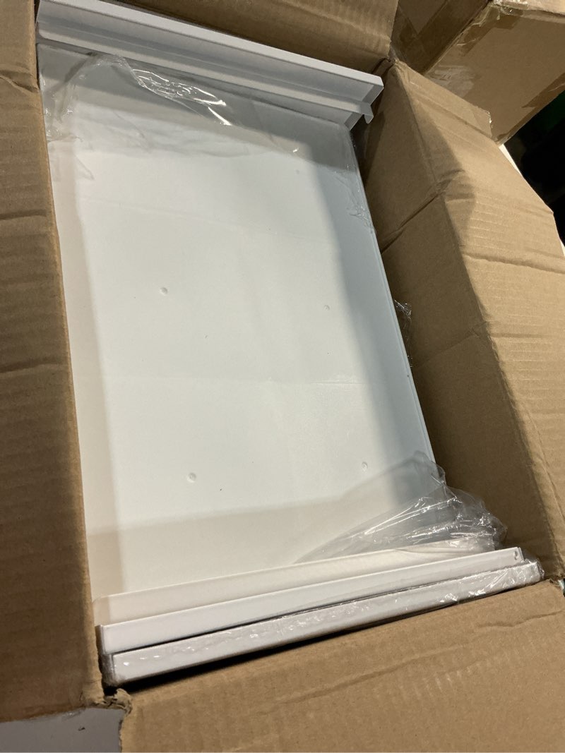Condition photo showing Good Condition for gianotter dual monitor stand riser, desk organizer with drawer and 2 pen holders, monitor stand for desk, office decor essentials (white)