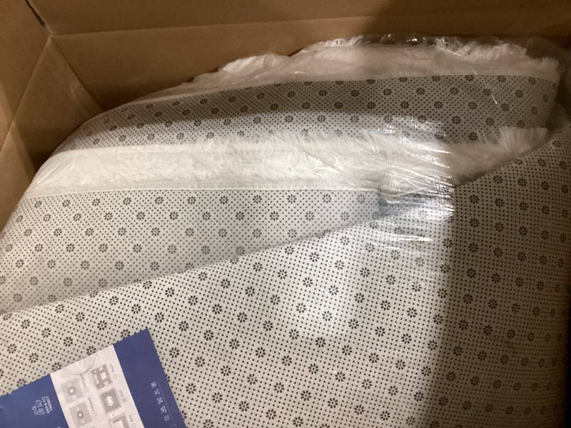 Condition photo showing Good Condition for GarveeHome 9x12 Fluffy Area Rug- Shag Area Rug for Living Room, Shaggy Large Indoor Thick Living Room Carpet with Non-Slip Backing, Soft Plush Fuzzy Carpet for Bedroom, 9x12, White White 9' x 12' (Rectangular)