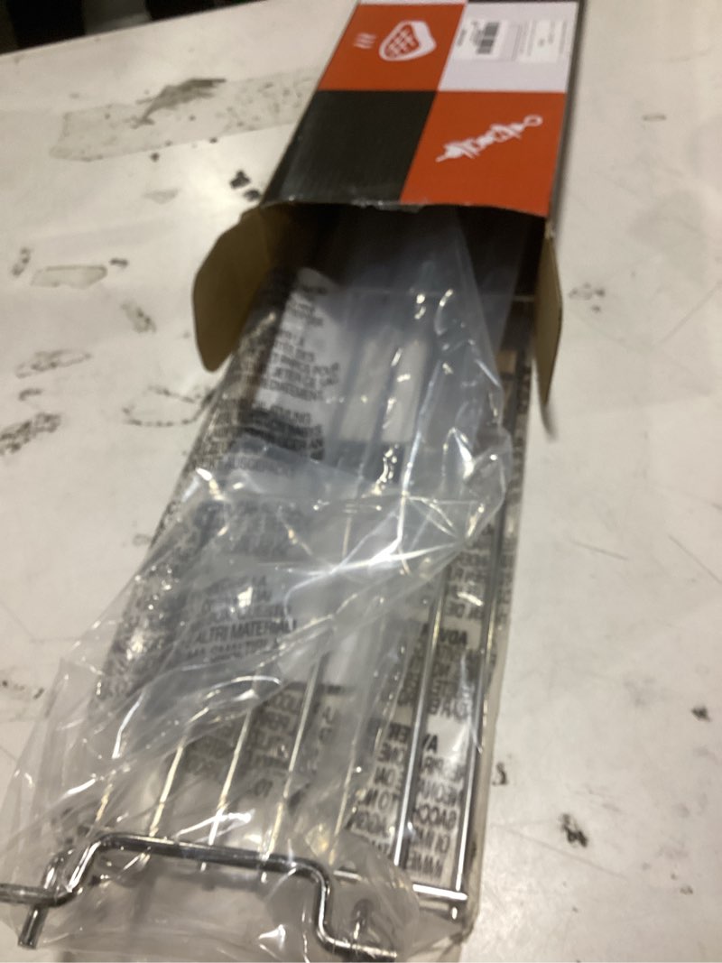 Condition photo showing As Is for qulimetal stainless steel warming rack for weber spirit 300, grill parts for weber spirit 2 300 series grills with front control knobs, 7641 upper rack for weber genesis silver gold b/c grills