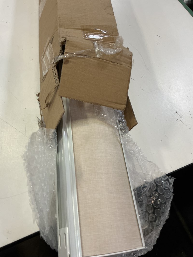 Condition photo showing Good Condition for seeye blackout roller shades for windows, cordless, roller blinds, linen fabric window blinds, thermal insulated fabric uv protection, room darkening shades for home,office (line beige, 44" w x 72" h) beige 44"w x 72"h