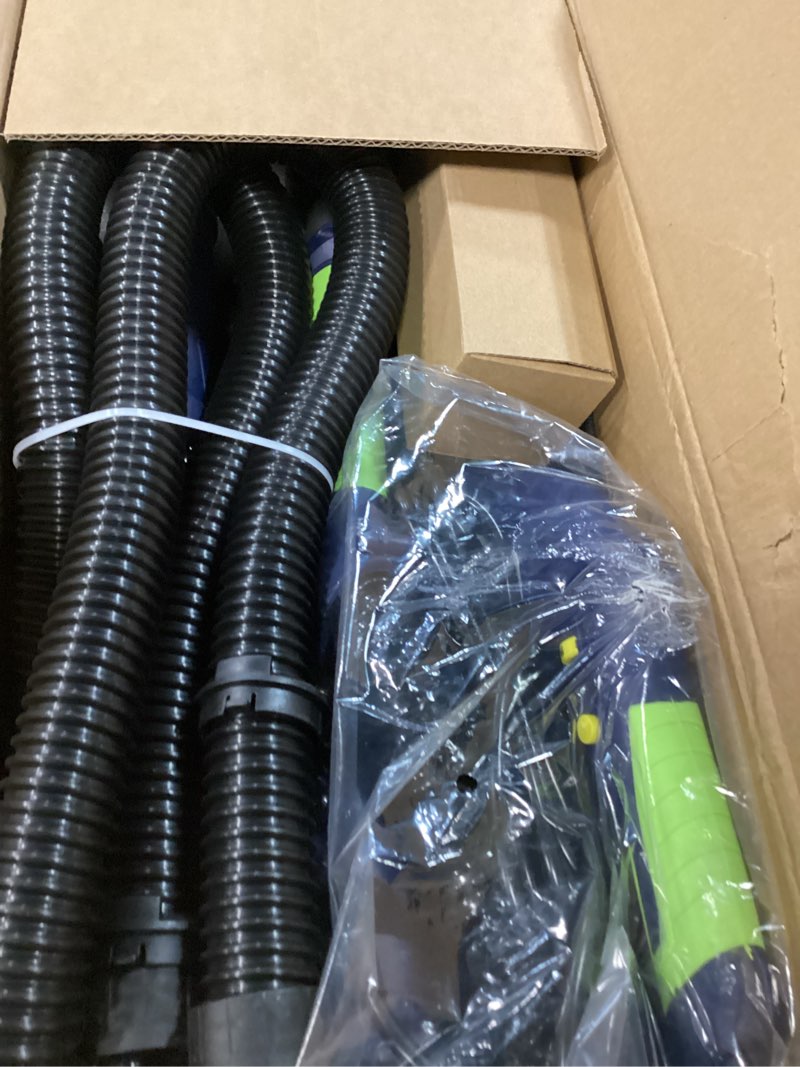 Condition photo showing Good Condition for mytol drywall sander, 7.2a electric drywall sander with vacuum dust collection, 6 variable speed 900-1800rpm, led light, foldable & extendable handle, 9 pcs sandpaper&3 pcs grid sandpaper, full green