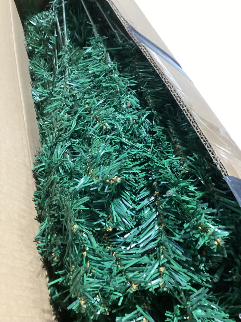 Condition photo showing As Is for Prelit Christmas Tree 6ft with Remote Control, 8 Light-Modes Artificial Christmas Trees with Lights, Xmas Tree with 1000 Thick Branch Tips & 250 Lights, Easy Assembly Holiday Décor for Home 6 ft