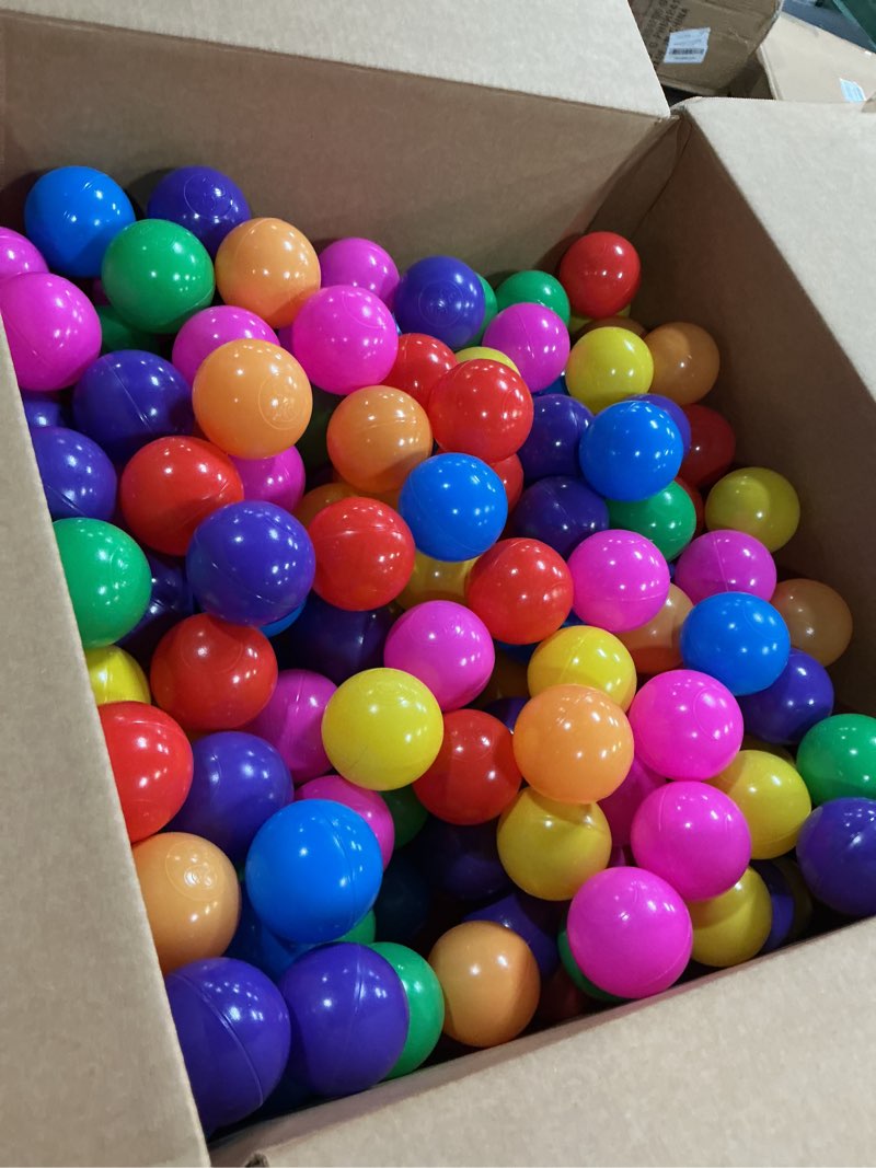 Condition photo showing Good Condition for ball pit balls phthalate free bpa free crush proof plastic - 7 bright colors in reusable play toys for kids with storage bag 400 balls, 7 colors
