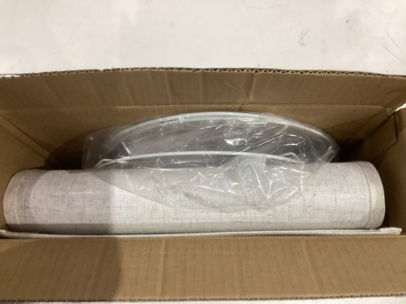 Condition photo showing Good Condition for Tall Drum Lamp Shades Set of 2, 10"Top x10" Bottom x 13"High, Beige Lampshade for Table Lamp Floor Lamp, Replacement Lampshades Natural Linen Handcrafted, Spider, Harp Holders Included, Easy Assembly