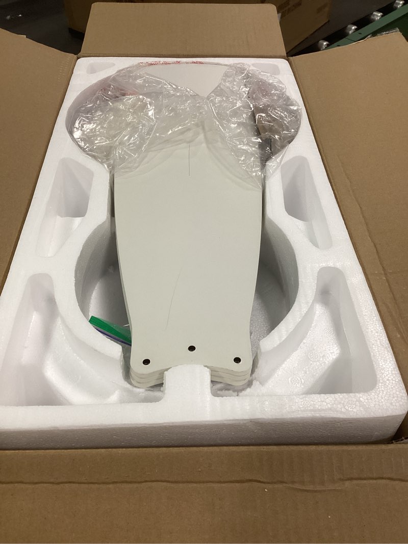 Condition photo showing As Is for LG Sourcing Harbor Breeze Mazon White 44 in. LED Indoor Flush mount Ceiling Fan (3-Blade)