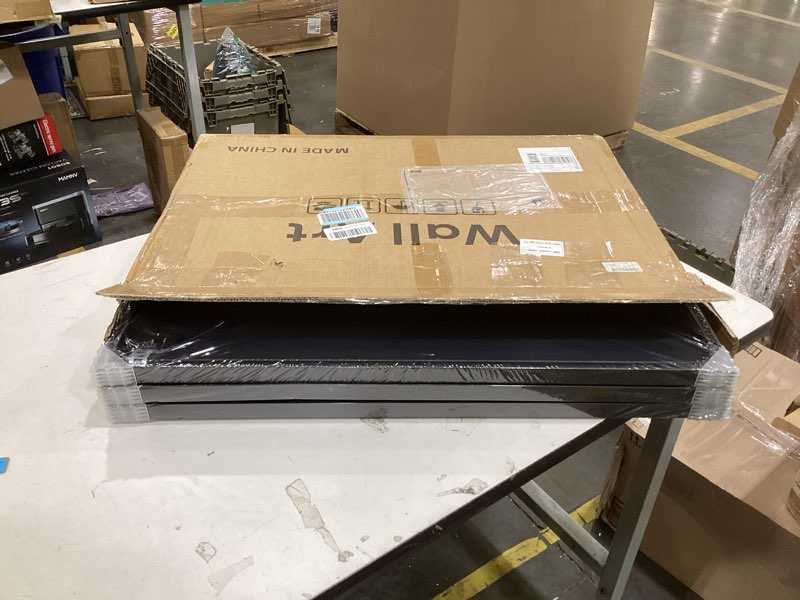 Condition photo showing New/Like New for Framed Modern Black and White Abstract Wall Art for Living Room, Large Bright Style 3 Piece Wall Decor, Artwork for Walls, Paintings Pictures for Bathroom, Dining, Office Total 30x60 Inch 30" H x 20" W x 3Pcs Black and White Bright Style