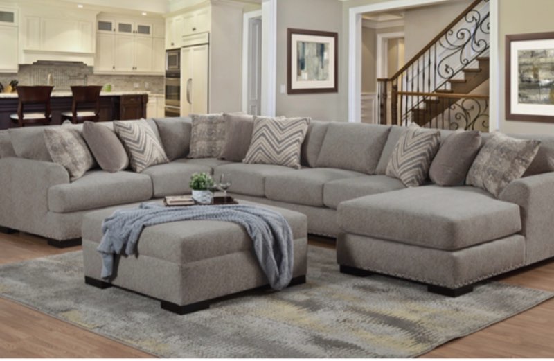 3pc Sectional in Ivory \"Olympia(similar)incompleto)
