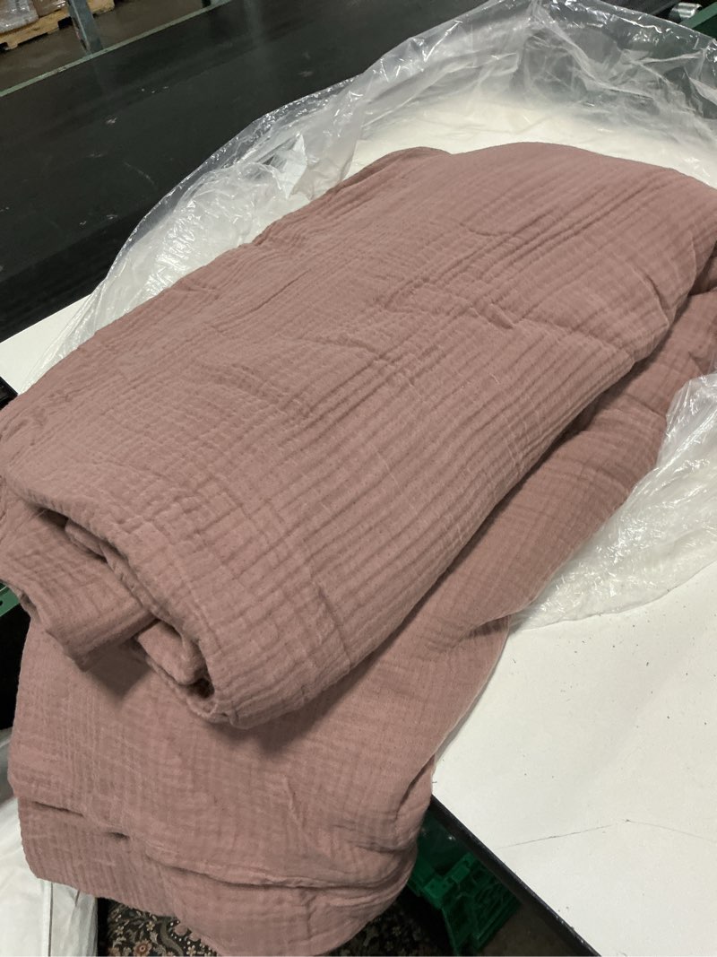 Condition photo showing Good Condition for organic cotton gauze duvet cover, king/cal king, fig