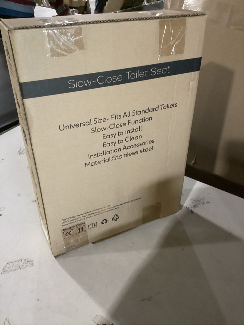 Condition photo showing New/Like New for toilet seat risers, elevated toilet seat 3 inch, heavy duty, never loosen, soft close, easy install & clean, elongated raised toilet seat bowl (18.5”), white elongated toilet seat risers