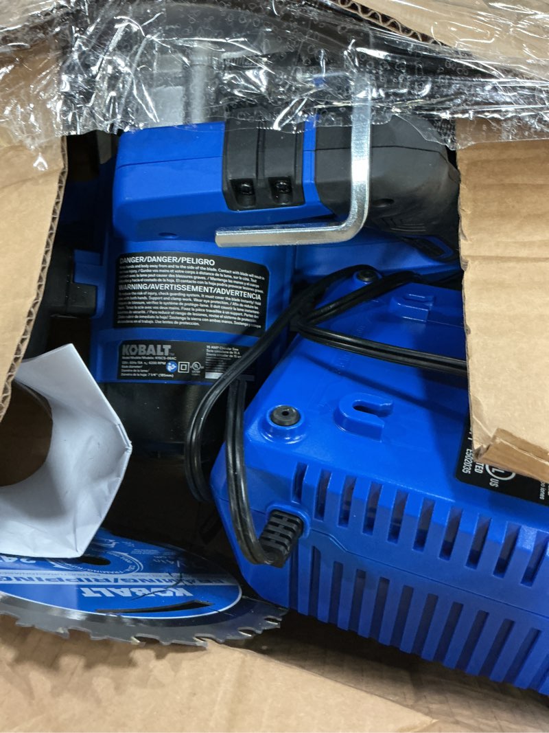 Condition photo showing As Is for kobalt 15 -amp 7-1/4-in circular saw