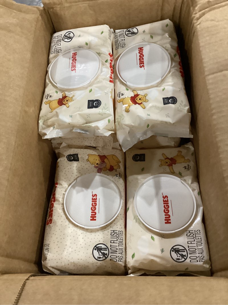 Condition photo showing New/Like New for huggies natural care sensitive baby wipes, unscented, hypoallergenic, 99% purified water, 10 flip-top packs (560 wipes total) 56 count (pack of 10)