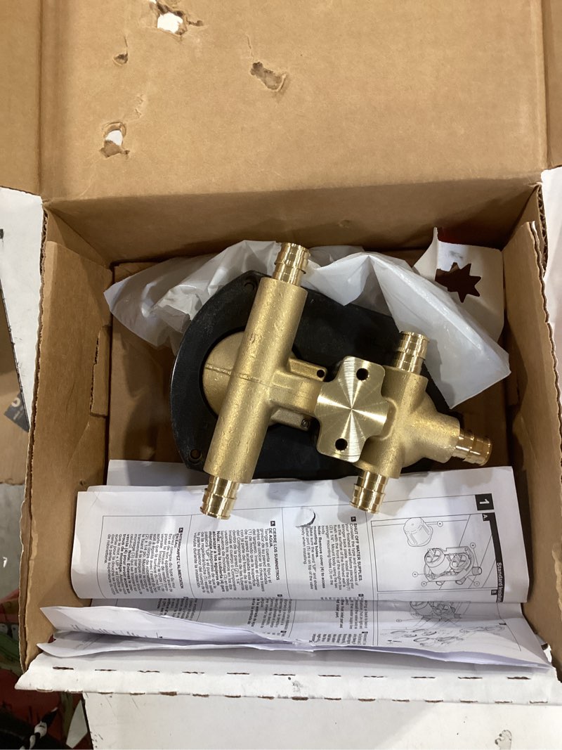 Condition photo showing Good Condition for R22000-WS Integrated Shower and Diverter Valve with 3-Way 6-Setting Integrated Diverter Trim Kit, R22000-WS Universal Rough in Valve, Screwdriver Stops Included, Brass Body