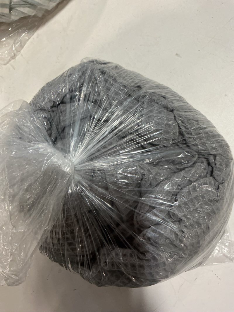 Condition photo showing Good Condition for organic waffle throw gray